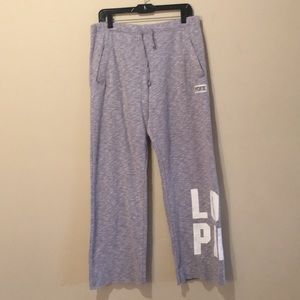 Pink sweatpants size medium color white/purple mix